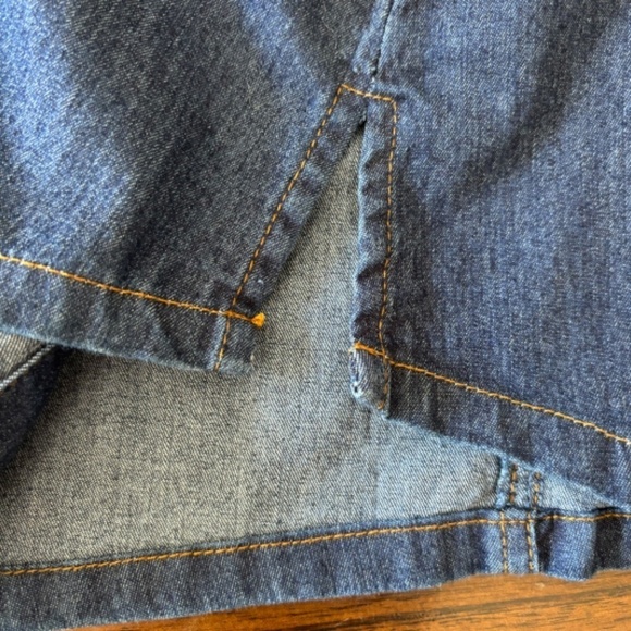 Bill Blass Jeanswear stretch button down western style jean shirt size L - Picture 12 of 14